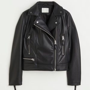 Leather biker jacket